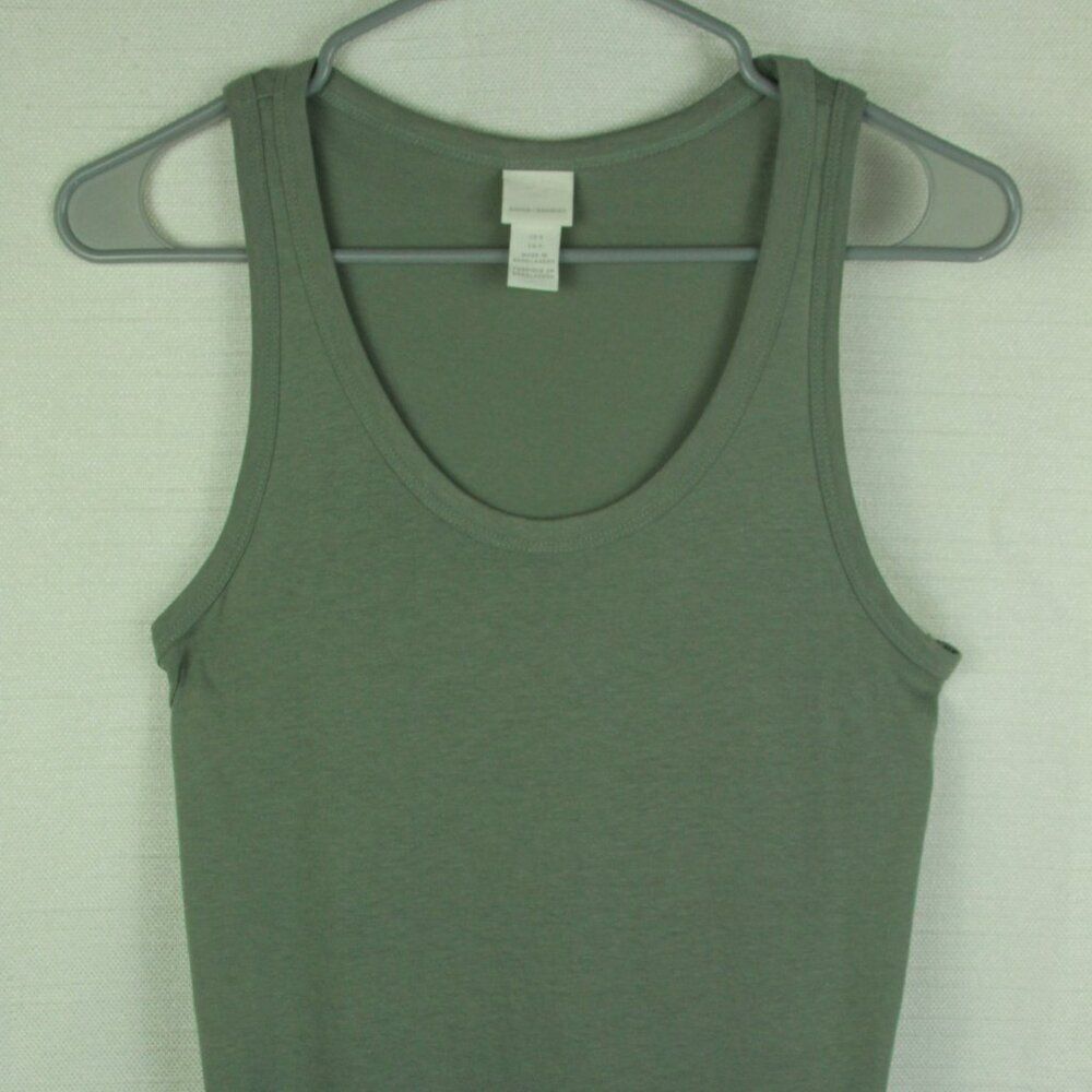 H&M Basics Tank Top Light Olive Green Size Small Cotton Modal Sleeveless